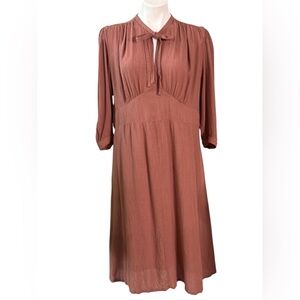 UNIQLO Mauve Rayon Midi Dress Like New Large